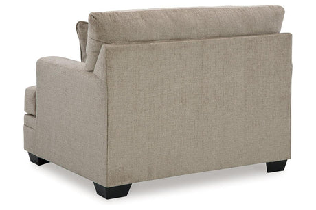 Stonemeade Taupe Oversized Chair and Ottoman by Ashley at Eve Furniture