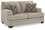 Stonemeade Taupe Loveseat by Ashley at Eve Furniture