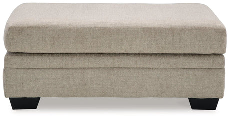 Stonemeade Taupe Ottoman by Ashley at Eve Furniture