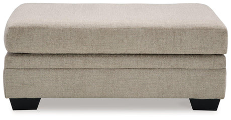 Stonemeade Taupe Ottoman by Ashley at Eve Furniture