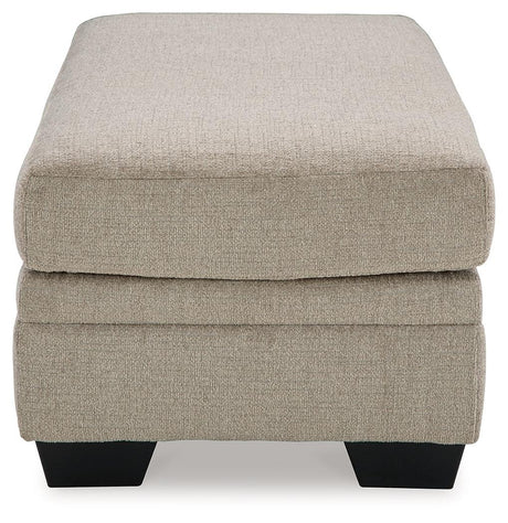 Stonemeade Taupe Ottoman by Ashley at Eve Furniture