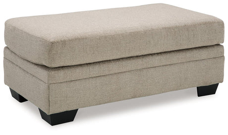Stonemeade Taupe Ottoman by Ashley at Eve Furniture