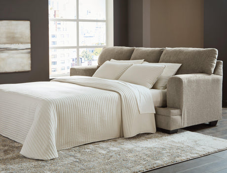 Stonemeade Taupe Queen Sofa Sleeper by Ashley at Eve Furniture