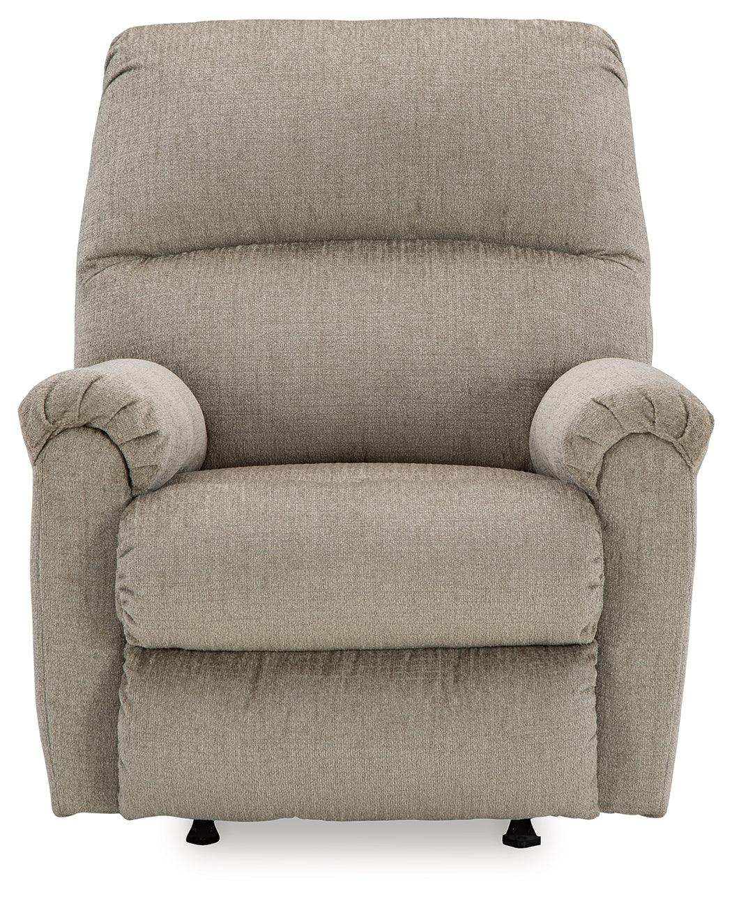 Stonemeade Taupe Recliner by Ashley at Eve Furniture