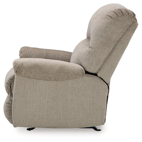 Stonemeade Taupe Recliner by Ashley at Eve Furniture