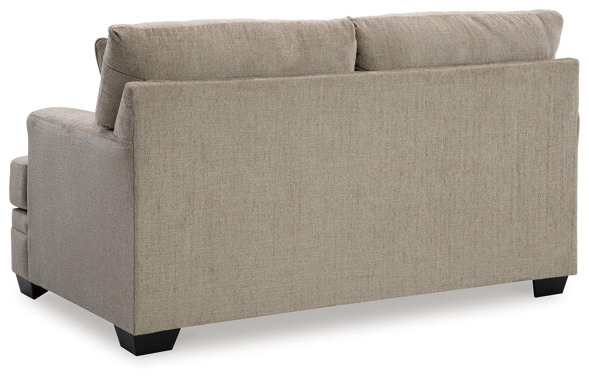 Stonemeade Taupe Loveseat by Ashley at Eve Furniture