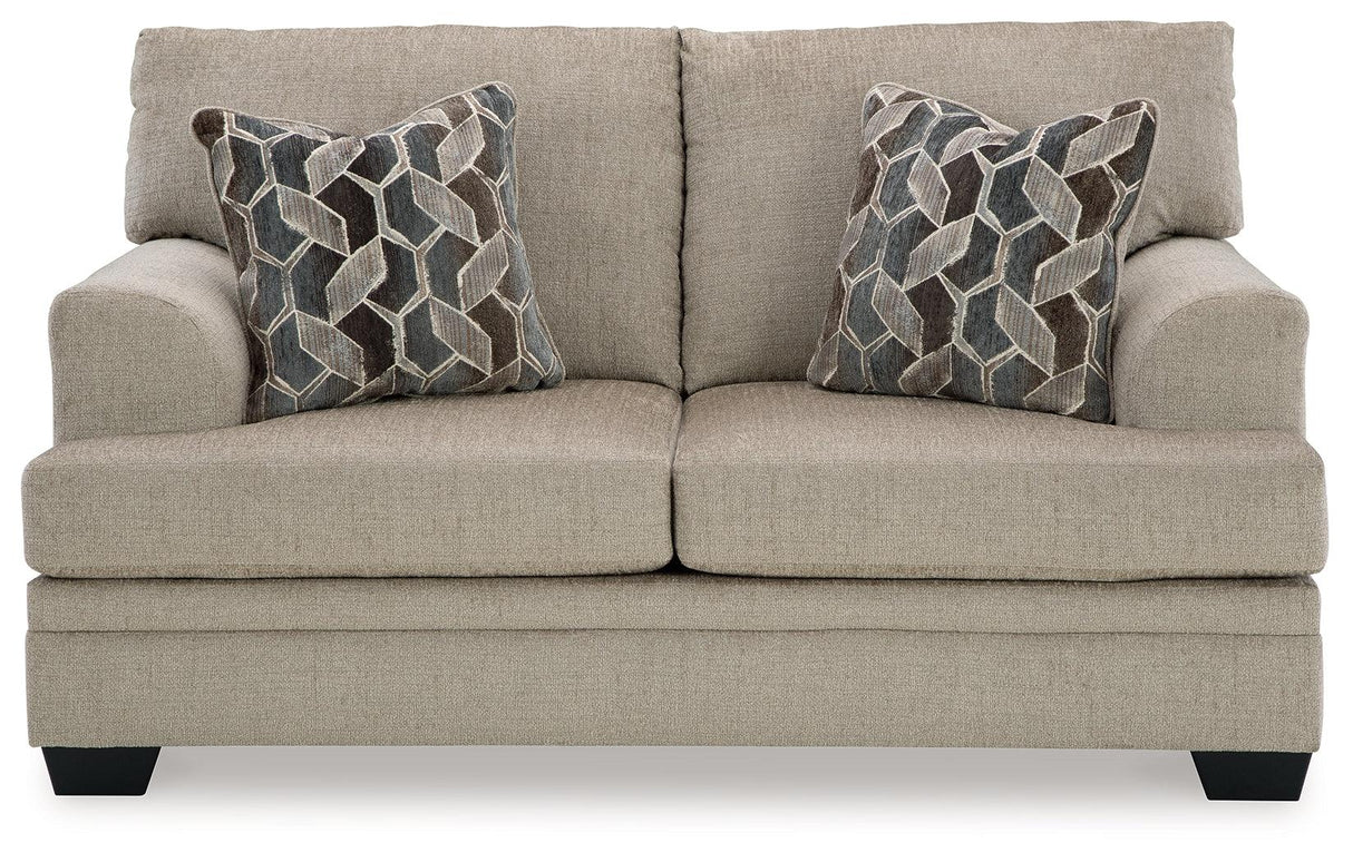 Stonemeade Taupe Loveseat by Ashley at Eve Furniture