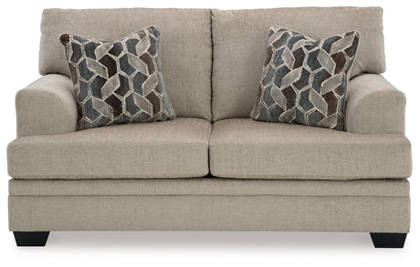 Stonemeade Taupe Loveseat by Ashley at Eve Furniture