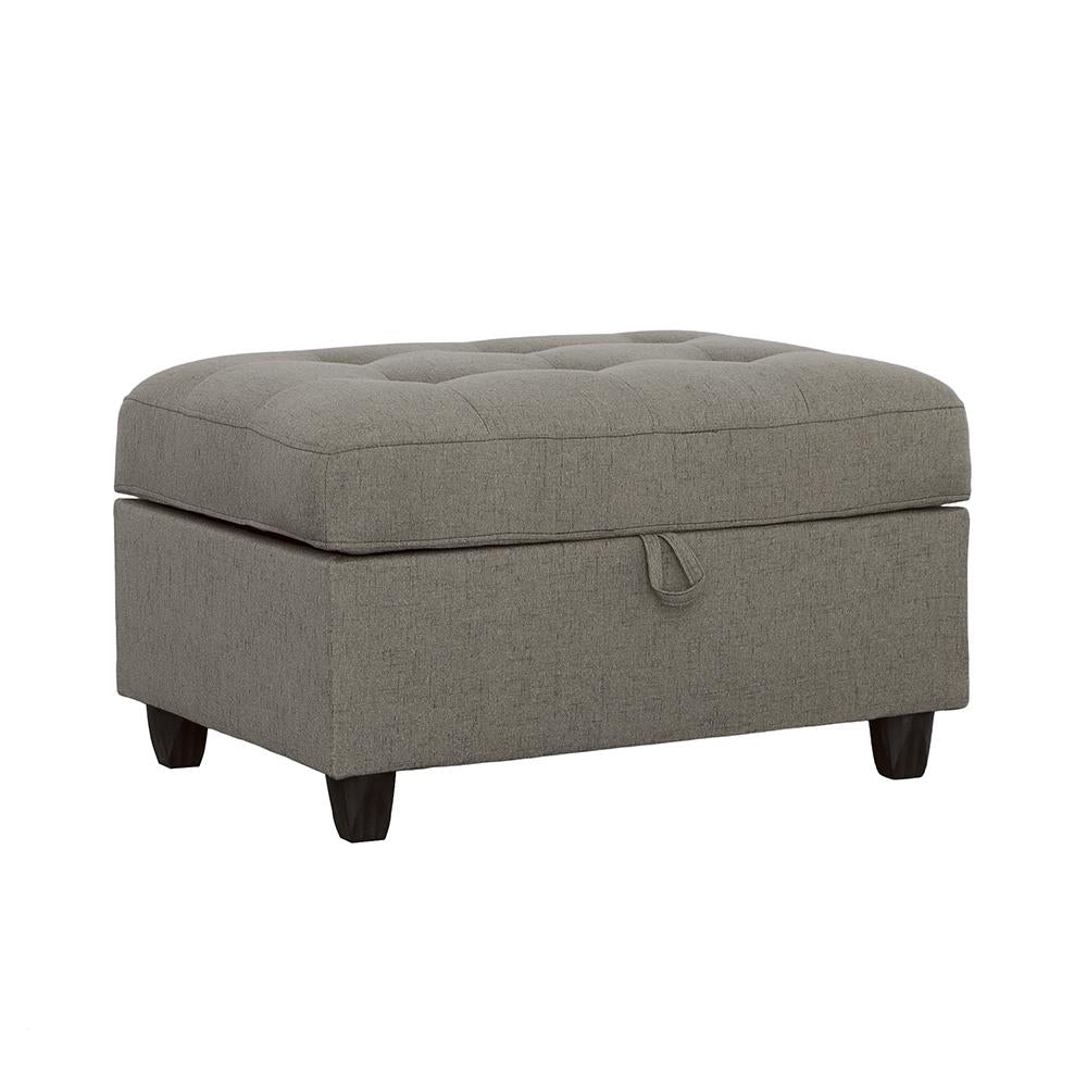 Stonenesse Tufted Storage Ottoman Grey