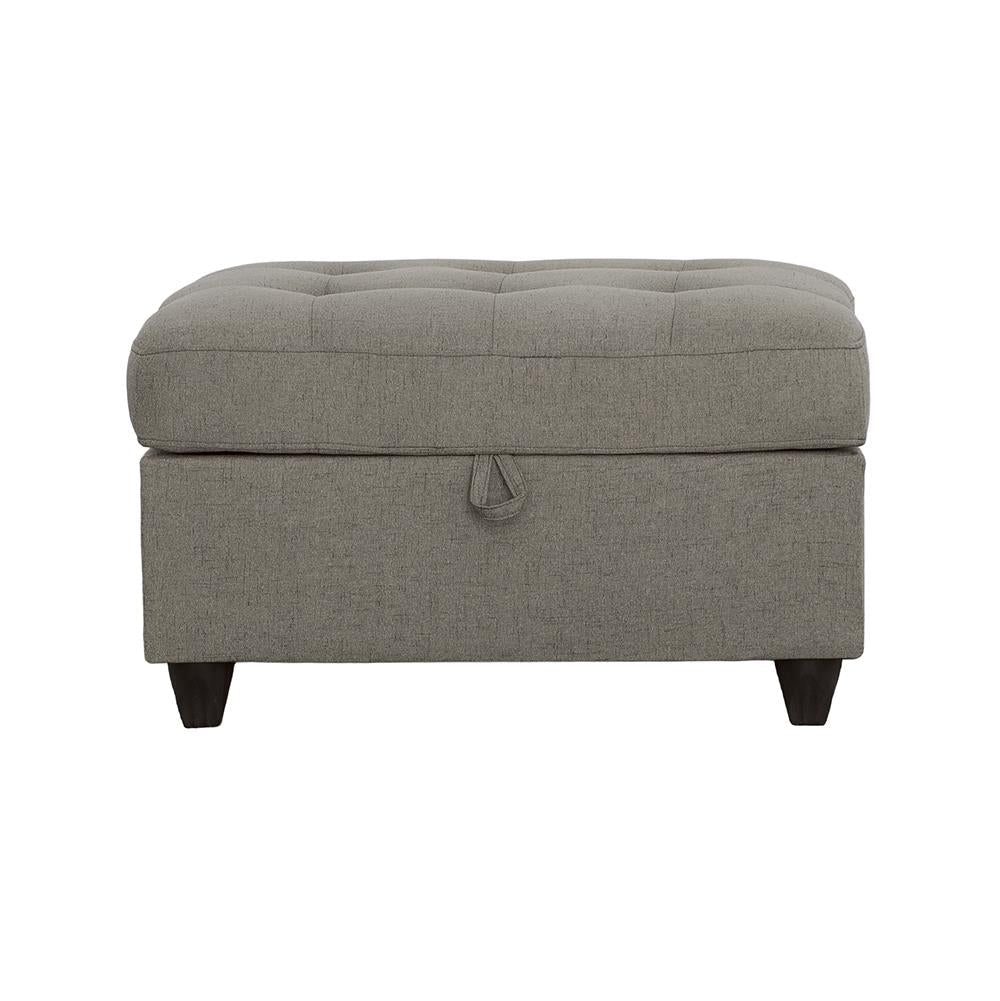 Stonenesse Tufted Storage Ottoman Grey