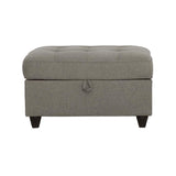 Stonenesse Tufted Storage Ottoman Grey