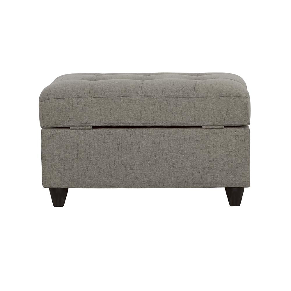 Stonenesse Tufted Storage Ottoman Grey