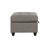 Stonenesse Tufted Storage Ottoman Grey