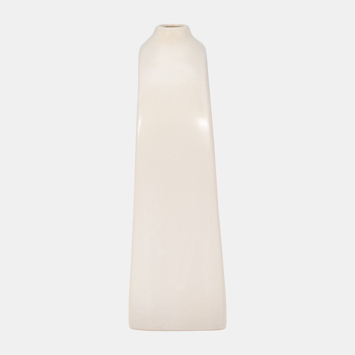 Stoneware 11" Curvy Cut-out Vase, Cotton