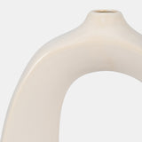 Stoneware 11" Curvy Cut-out Vase, Cotton