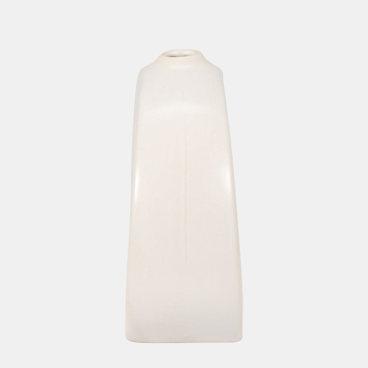 Stoneware 7" Curvy Cut-out Vase, Cotton