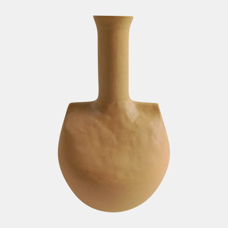 Stoneware, 9" Adobe Vase, Mustard