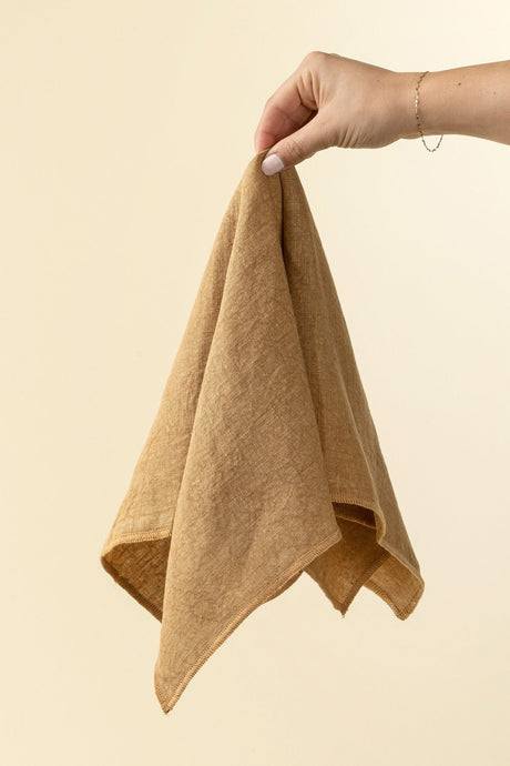 Stonewashed Linen Napkins S/4, Clay, Set of 4 by Mercana at Eve Furniture