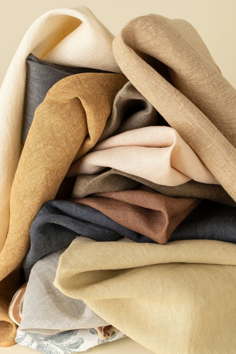 Stonewashed Linen Napkins S/4, Grey, Set of 4 by Mercana at Eve Furniture