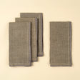 Stonewashed Linen Napkins S/4, Grey, Set of 4 by Mercana at Eve Furniture