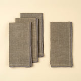 Stonewashed Linen Napkins S/4, Grey, Set of 4 by Mercana at Eve Furniture