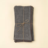 Stonewashed Linen Napkins S/4, Slate Blue, Set of 4 by Mercana at Eve Furniture