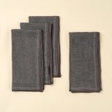Stonewashed Linen Napkins S/4, Slate Blue, Set of 4 by Mercana at Eve Furniture