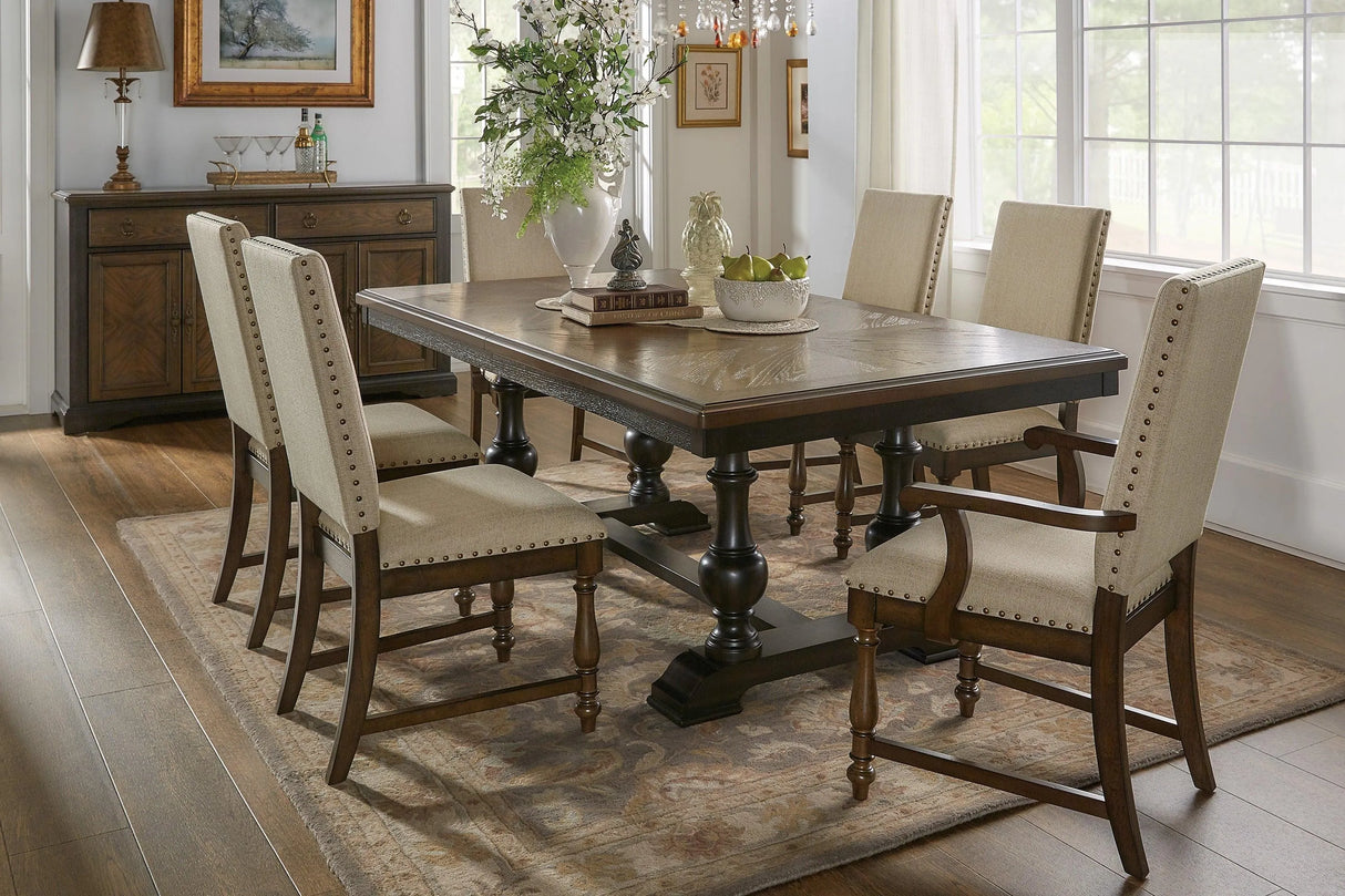 Stonington Brown Extendable Dining Set by Homelegance at Eve Furniture