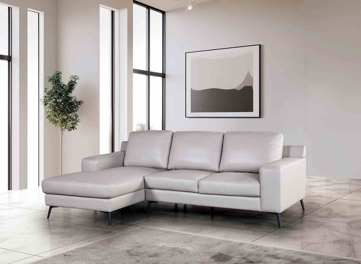 Stordal Light Gray Sectional with Left Chaise by Furniture of America at Eve Furniture