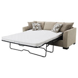 Storey Camel Upholstered Sleeper Sectional Chaise Sofa by Coaster at Eve Furniture