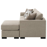 Storey Camel Upholstered Sleeper Sectional Chaise Sofa by Coaster at Eve Furniture