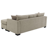Storey Camel Upholstered Sleeper Sectional Chaise Sofa by Coaster at Eve Furniture