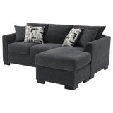 Storey Dark Grey Upholstered Sleeper Sectional Chaise Sofa by Coaster at Eve Furniture