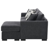 Storey Dark Grey Upholstered Sleeper Sectional Chaise Sofa by Coaster at Eve Furniture