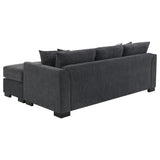 Storey Dark Grey Upholstered Sleeper Sectional Chaise Sofa by Coaster at Eve Furniture