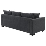 Storey Dark Grey Upholstered Sleeper Sectional Chaise Sofa by Coaster at Eve Furniture