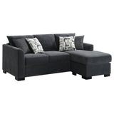 Storey Dark Grey Upholstered Sleeper Sectional Chaise Sofa by Coaster at Eve Furniture