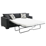 Storey Dark Grey Upholstered Sleeper Sectional Chaise Sofa by Coaster at Eve Furniture