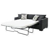 Storey Dark Grey Upholstered Sleeper Sectional Chaise Sofa by Coaster at Eve Furniture