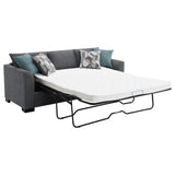 Storey Grey Upholstered Sleeper Sectional Chaise Sofa by Coaster at Eve Furniture