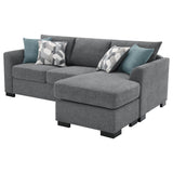 Storey Grey Upholstered Sleeper Sectional Chaise Sofa by Coaster at Eve Furniture