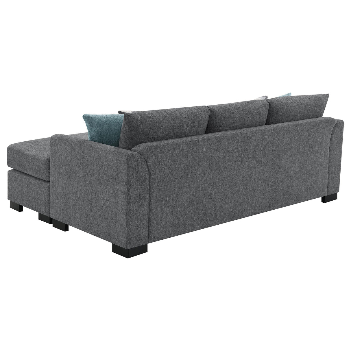 Storey Grey Upholstered Sleeper Sectional Chaise Sofa by Coaster at Eve Furniture