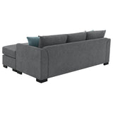 Storey Grey Upholstered Sleeper Sectional Chaise Sofa by Coaster at Eve Furniture