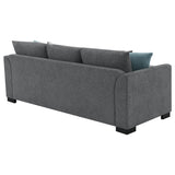 Storey Grey Upholstered Sleeper Sectional Chaise Sofa by Coaster at Eve Furniture