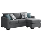 Storey Grey Upholstered Sleeper Sectional Chaise Sofa by Coaster at Eve Furniture