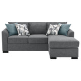 Storey Grey Upholstered Sleeper Sectional Chaise Sofa by Coaster at Eve Furniture