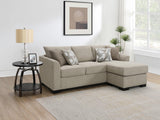 Storey Upholstered Sleeper Sectional Chaise Sofa Camel