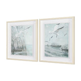 Storm is Coming (Set of 2) Seagulls by Melody Ducharme a Hand Embellished Framed Print under Glass by Mercana at Eve Furniture