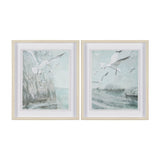 Storm is Coming (Set of 2) Seagulls by Melody Ducharme a Hand Embellished Framed Print under Glass by Mercana at Eve Furniture