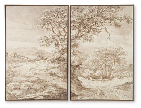 Stormish Beige/Brown Wall Art, Set of 2 by Ashley at Eve Furniture